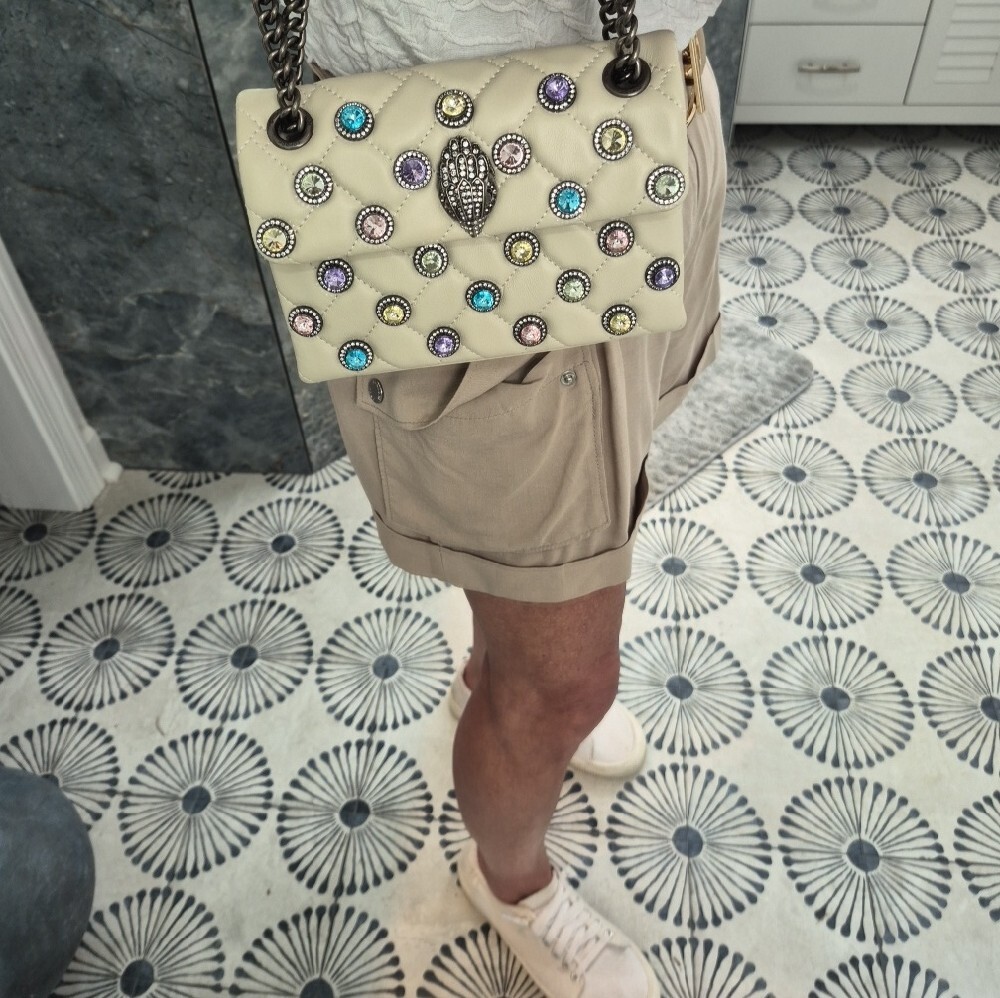 Kurt Geiger 'The Kensington' Embellished Leather Convertable Crossbody - Picture 1 of 13